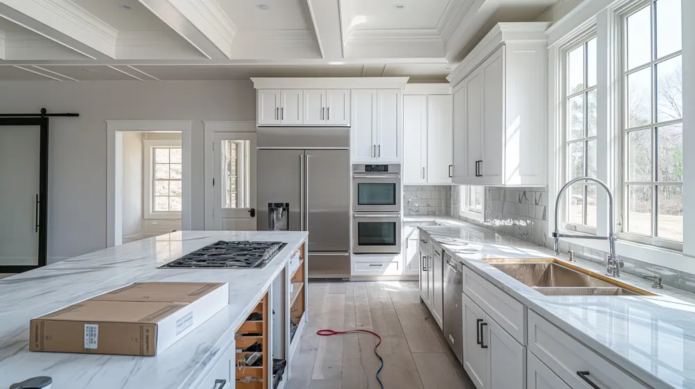Cincinnati kitchen remodeled by Pronto Painting with white cabinetry